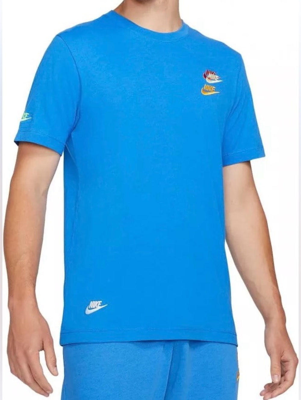 Nike Sportswear Club Essentials Men's T-Shirt DV2640-403 Signal Blue Size L
